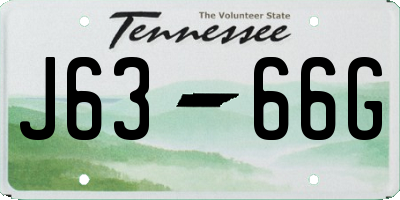 TN license plate J6366G