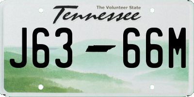 TN license plate J6366M