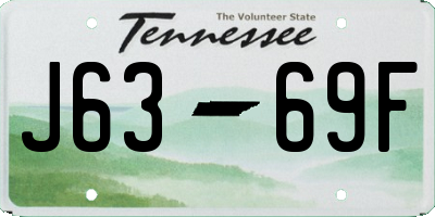 TN license plate J6369F