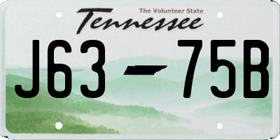 TN license plate J6375B