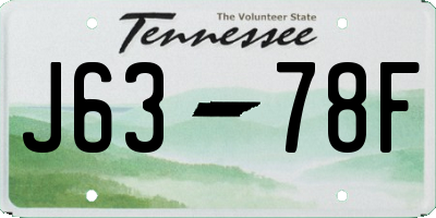 TN license plate J6378F