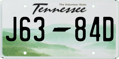 TN license plate J6384D
