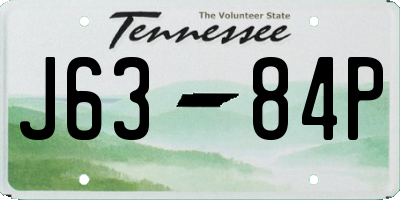 TN license plate J6384P