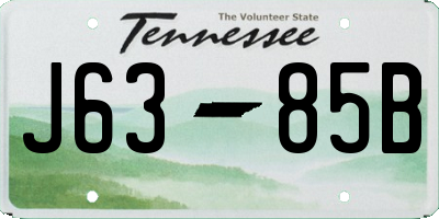 TN license plate J6385B