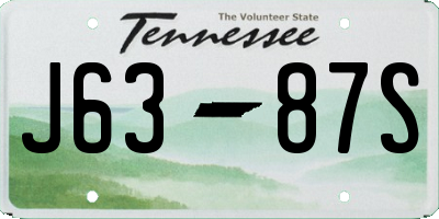 TN license plate J6387S