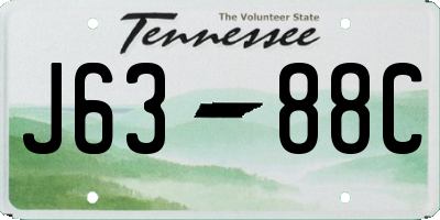 TN license plate J6388C