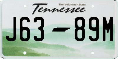 TN license plate J6389M