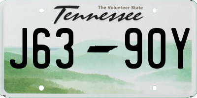 TN license plate J6390Y