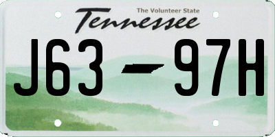 TN license plate J6397H