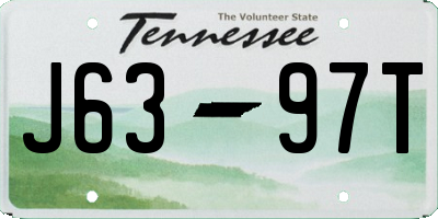 TN license plate J6397T