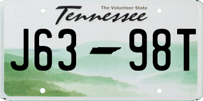 TN license plate J6398T
