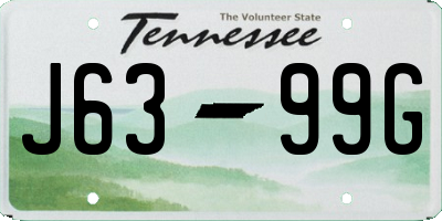 TN license plate J6399G