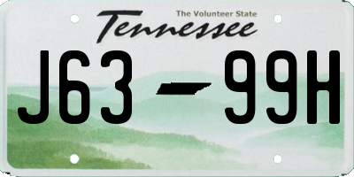 TN license plate J6399H