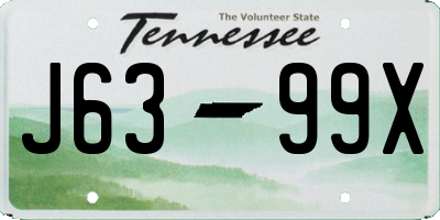 TN license plate J6399X
