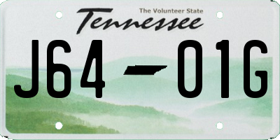 TN license plate J6401G