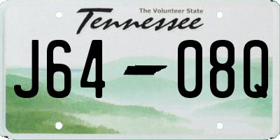 TN license plate J6408Q
