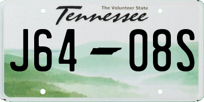 TN license plate J6408S