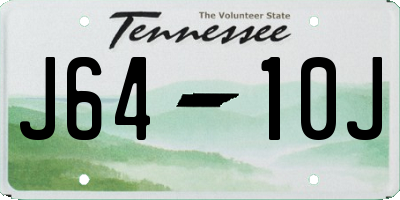 TN license plate J6410J