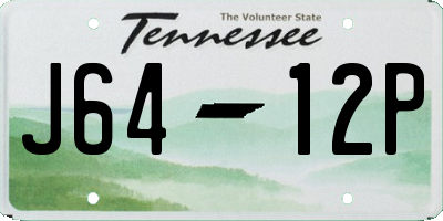 TN license plate J6412P