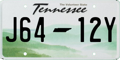 TN license plate J6412Y