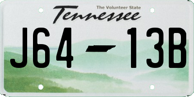 TN license plate J6413B