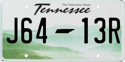 TN license plate J6413R