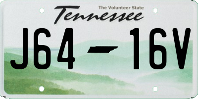 TN license plate J6416V