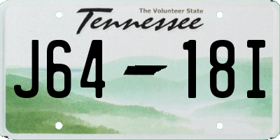 TN license plate J6418I