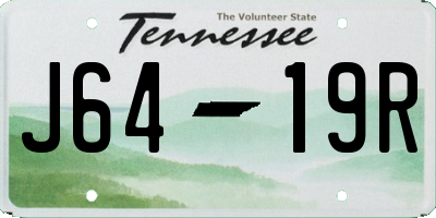 TN license plate J6419R