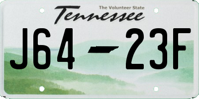 TN license plate J6423F