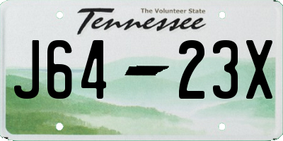 TN license plate J6423X