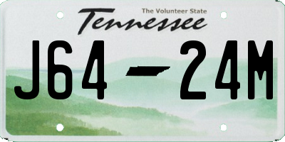 TN license plate J6424M