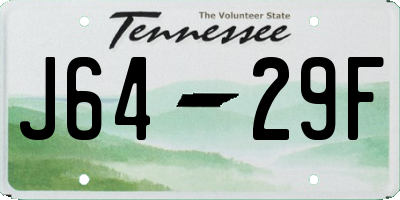 TN license plate J6429F