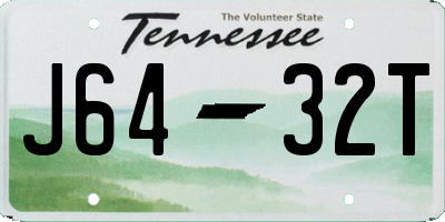 TN license plate J6432T