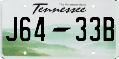 TN license plate J6433B
