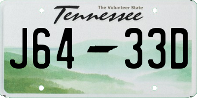 TN license plate J6433D