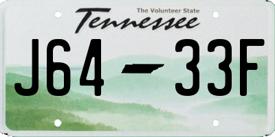 TN license plate J6433F