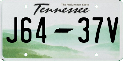 TN license plate J6437V