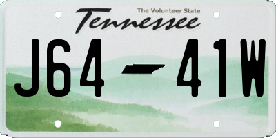 TN license plate J6441W