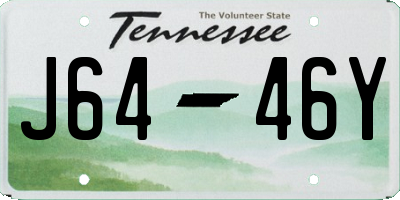 TN license plate J6446Y