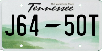 TN license plate J6450T
