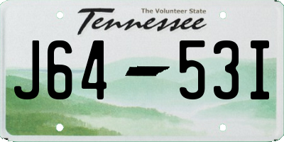 TN license plate J6453I