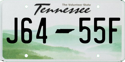 TN license plate J6455F