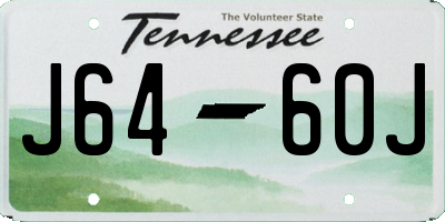 TN license plate J6460J