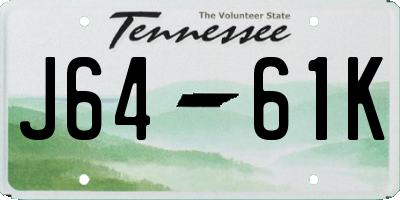TN license plate J6461K