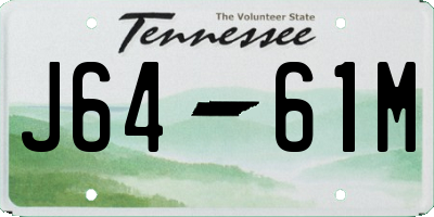 TN license plate J6461M