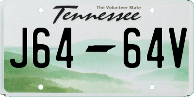 TN license plate J6464V