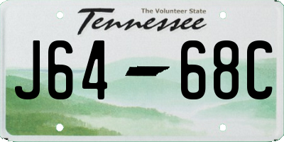 TN license plate J6468C
