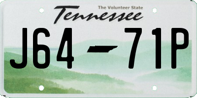 TN license plate J6471P
