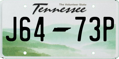 TN license plate J6473P